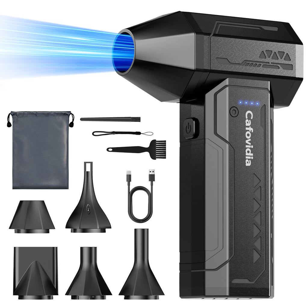Cafovidia C10 300000RPM Powerful Electric Compressed Air Duster- Portable Turbo Fan for PC,Home,Outdoor,Car-10000mAh Rechargeable Handheld Mini Air Blower