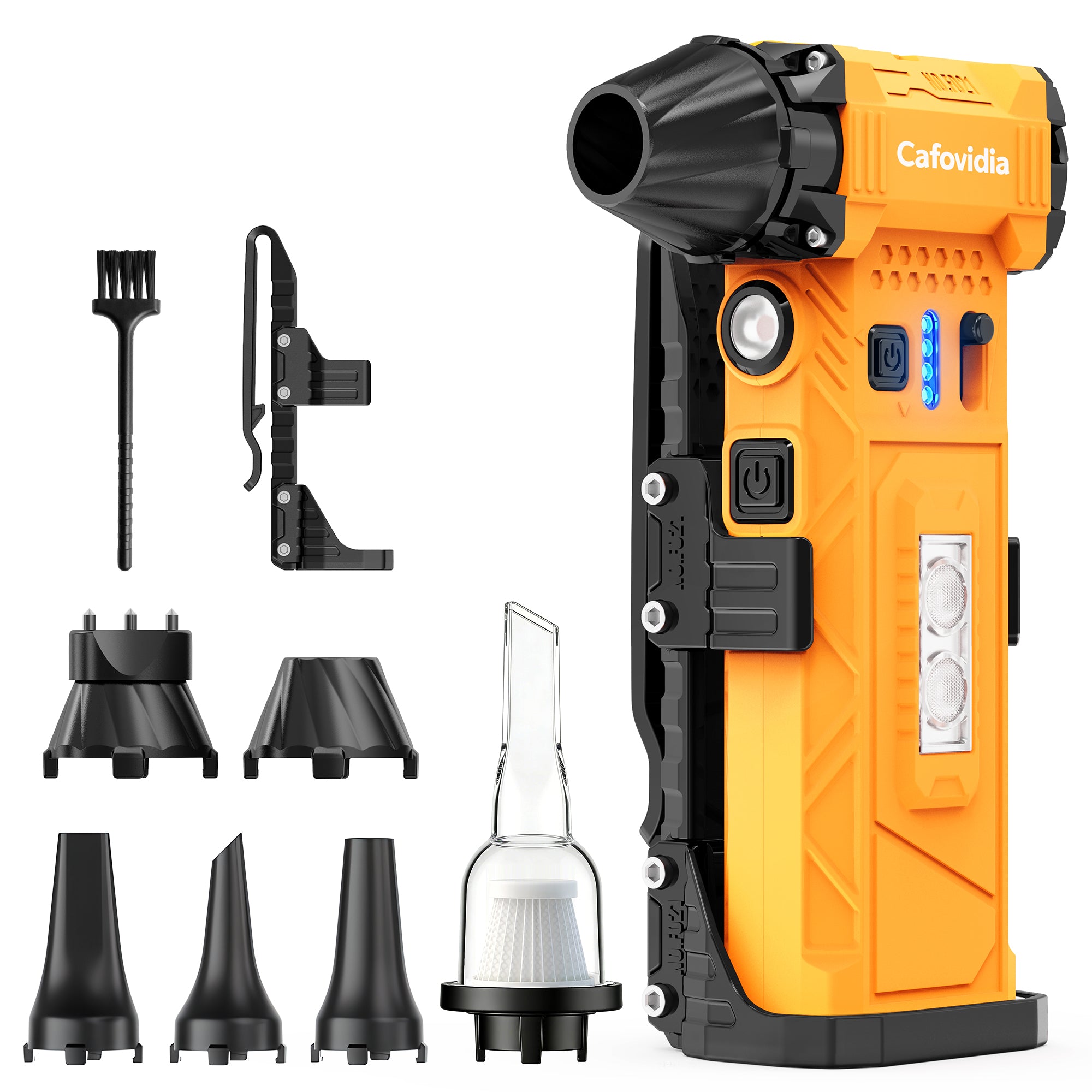 Cafovidia C8 Premium 2-in-1 Compressed Air Duster & Vacuum (180K RPM, 8000mAh)